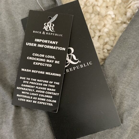 Rock & Republic T-Shirt Mens Size Large Gray Graphic Long Sleeve Tee NEW - Picture 7 of 8